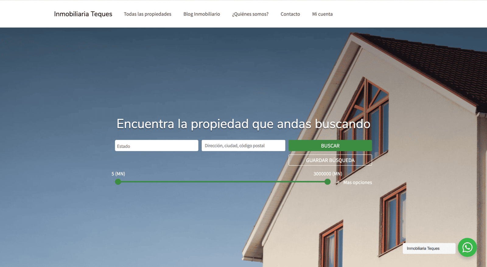 página web para inmobiliaria